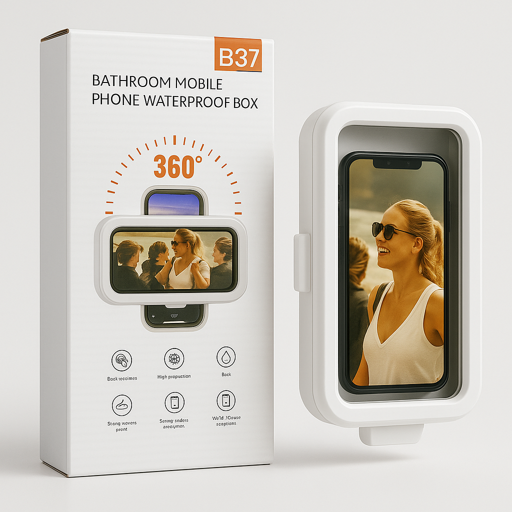 Bathroom mobile phone waterproof box
